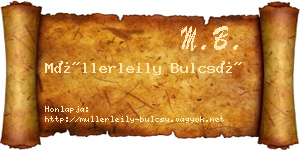 Müllerleily Bulcsú névjegykártya